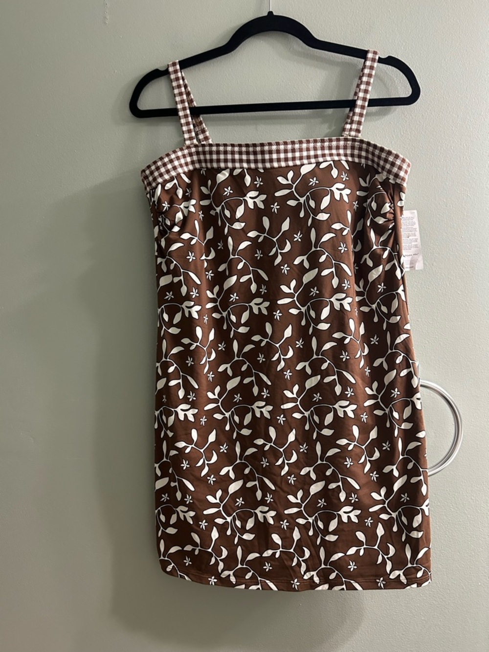 LANDS' END Bandeau Dresskini Removable Straps Top NWT bathing suit dress
